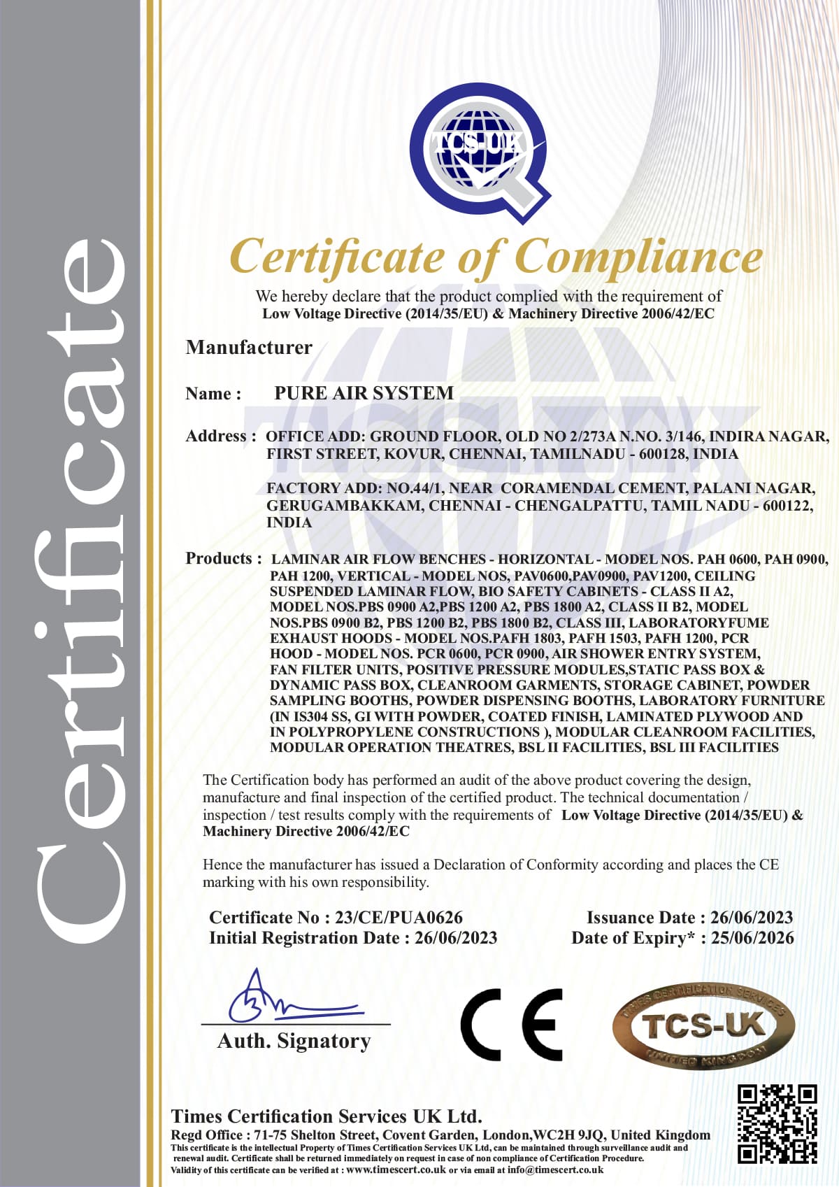 CE Certificate